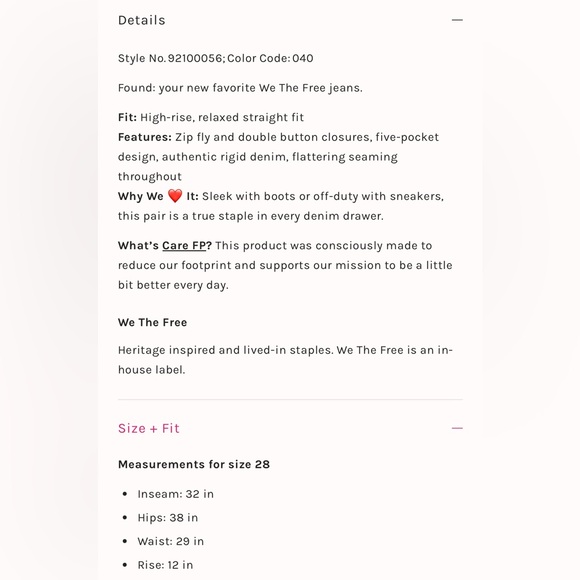 NWT We The Free Aster Straight Leg Jeans - Picture 4 of 11